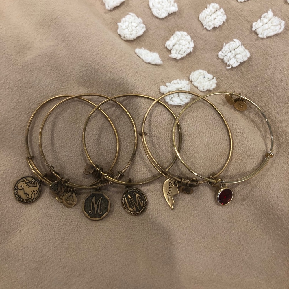 Alex and Ani Bracelets in Gold